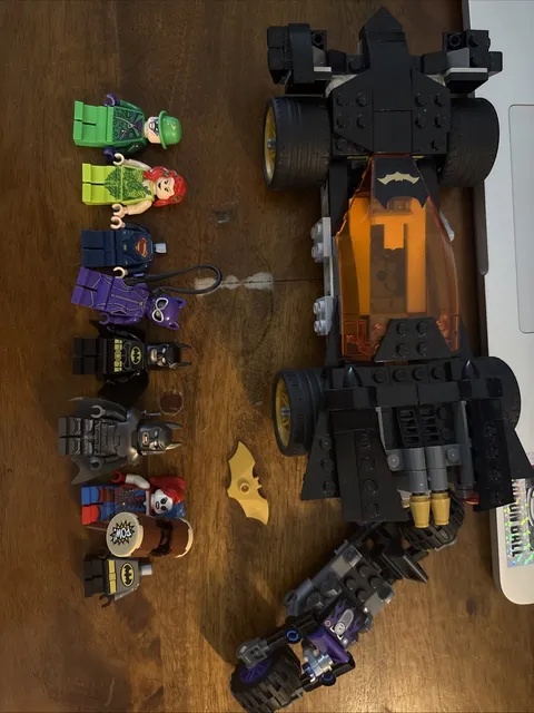 Lego Batman Lot, Catwoman Bike, Partially Completed Batmobile Included