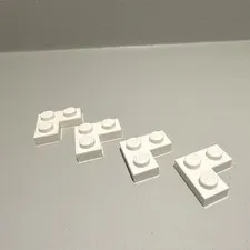 LEGO Star Wars MOC, White 2x2 Corner L-Shape Plate Pieces Parts 2420 4pcs