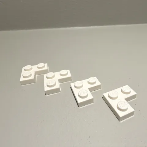 LEGO Star Wars MOC, White 2x2 Corner L-Shape Plate Pieces Parts 2420 4pcs