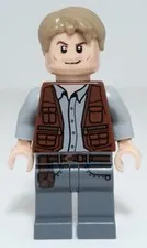 Lego Jurassic World  Owen Grady Leather Vest Pattern Minifigure