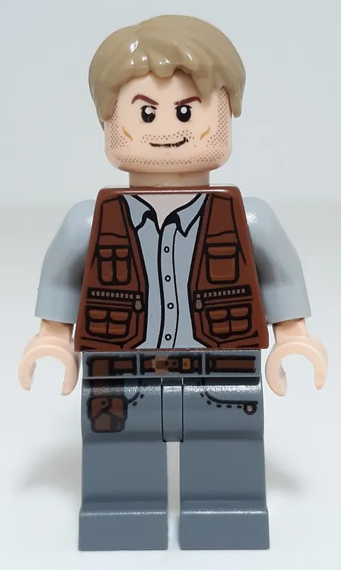 Lego Jurassic World  Owen Grady Leather Vest Pattern Minifigure
