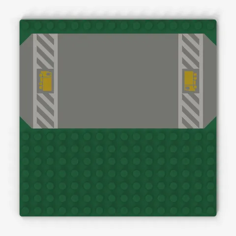 LEGO® Baseplate, Road: 30225pb02 - Green - Used