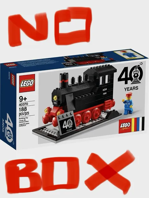 LEGO Trains 40th Anniversary Set 40370 188 pcs Limited Edition Retired Box