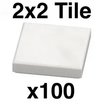 Genuine LEGO White 2x2 Tile x100 New