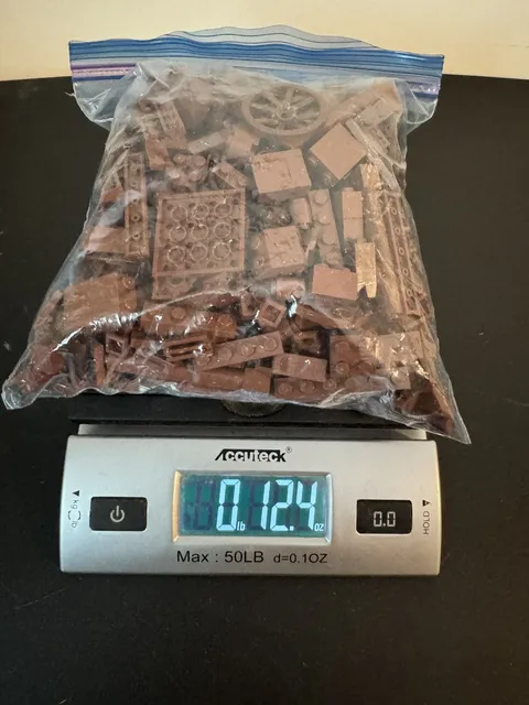 Lego Brown Various Parts & Pieces 12.3 oz Brown Color Sorted Bulk Lot