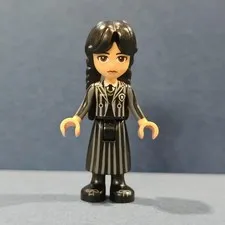 LEGO minifigure, Wednesday, wed001, Wednesday Addams - Nevermore Academy Uniform
