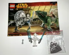 LEGO Star Wars General Grievous Minifigure with Cape 5 Lightsabers Chrome Cyan