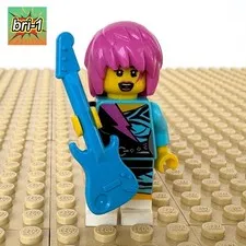 LEGO Minifigures: Rocker Girl, col07-15, 8831, SERIES 7, 2012, NEW WAVE, ROCK