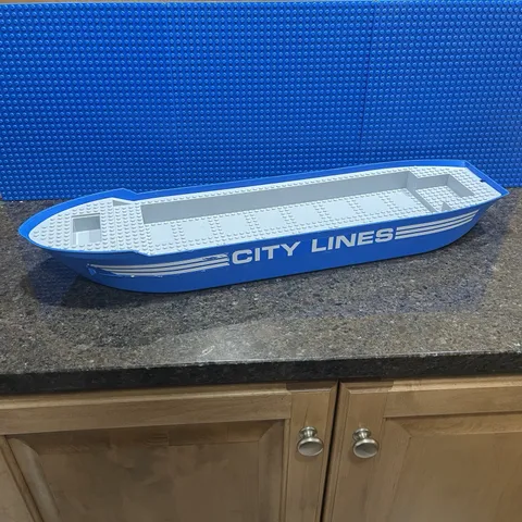 Lego Boat Hull For Set 7994 City Harbor Lines Freight 57789c01pb01 74x18x7 Rare