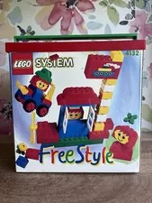 Vintage 1990s LEGO Free Style Set #4132 in Carrying Case w/ 100+ Pieces