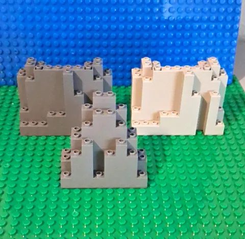 LEGO Rock Panels. Lot Of 3. Excellent Condition