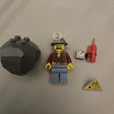 LEGO City Mining Minifig with Accessories Lot
