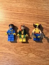 LEGO X-Men Superhero Minifigures Wolverine, Rogue, And Cyclops.