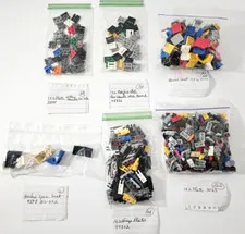 LEGO Bulk Lot 512pc Genuine Parts Plates with Bar Utensil Space Seats Hinge Lot
