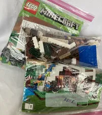 Lego 21134 Minecraft The Waterfall Base Incomplete Bricks Pieces Parts Manuals
