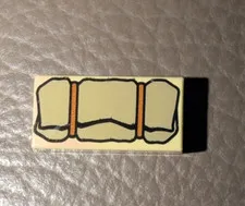 Lego 3069pb0047 Tan Tile 1 x 2 with Dark Gray Bedroll Pattern