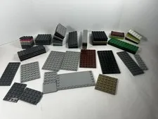 LEGO Bulk Lot 50+ Gray Earth Tone Plates Star Wars Castle MOC Building 