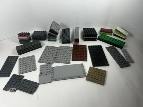 LEGO Bulk Lot 50+ Gray Earth Tone Plates Star Wars Castle MOC Building 