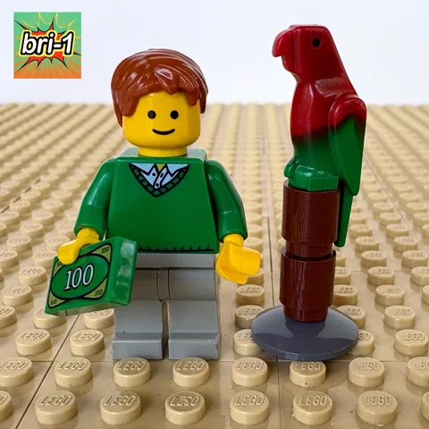LEGO Creator, Pet Shop: Green Sweater Owner + Parrot, MONEY, twn140, 10218, 2011
