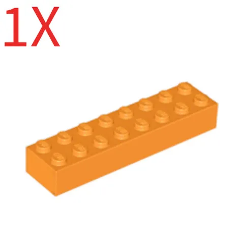 Lego 3007 Orange 2 x 8 Brick 2000-2005 Vintage Rare Color 3731 6520 4423