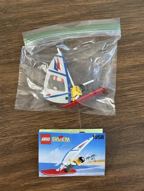 LEGO System 1958 Windsurfer, Complete Set with Instructions