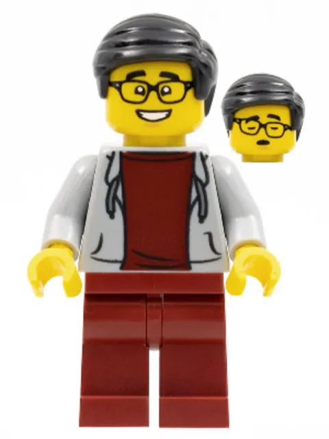LEGO: Man Black Hair Glasses Hoodie (hol274)