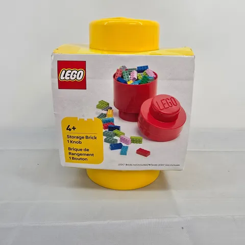 LEGO Round Storage Brick 1 Knob Yellow Stackable Container Art 4030