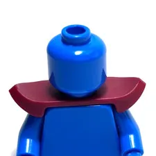 Lego - Minifigure Utensil - Dark Red, Shoulder Armor, Curved Upward