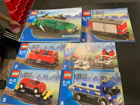 Lego City 7898 Books Only (1, 2, 5, 6, 7, 8) Cargo RC Train Deluxe Manuals Only