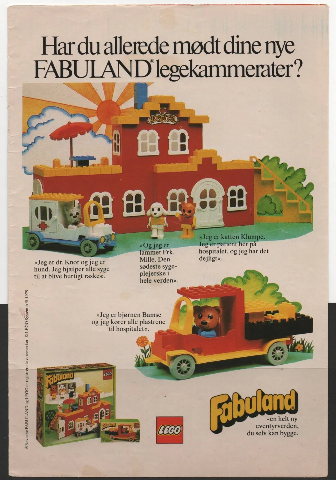 LEGO ADVERTISING INSERTS #  1-1907 # FABULAND # 1979 #
