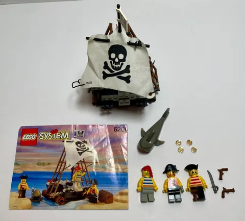 LEGO 6261 Pirates Raft Raiders Complete Except 1 Coin w/ Instructions - No Box