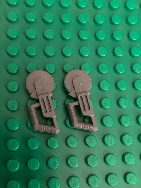 LEGO® MiniFigure Circular Saws Two (2) Dark Gray - New