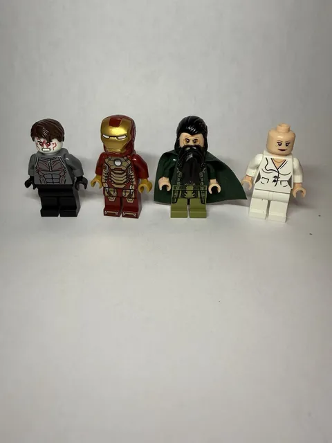 LEGO Iron Man 3 Minifigure Lot Of 4 Mk 42 Mandarin Pepper Potts Extremis Soldier