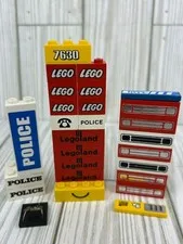 Vintage 70s 80s LEGO Spellout Word Brick Legoland Police Phone Chrome Grill RARE