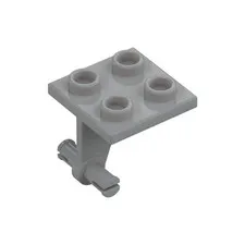 LEGO 12x Light Bluish Gray Plate, Modified 2 x 2 Thin, Dual Wheel Holde  inv.603