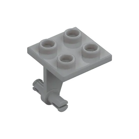 LEGO 12x Light Bluish Gray Plate, Modified 2 x 2 Thin, Dual Wheel Holde  inv.603