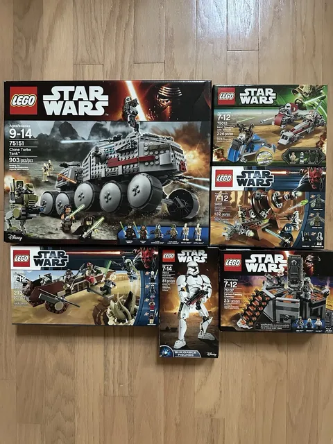 star wars retired lego sets 6pc