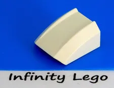 12 LEGO White Slope 1 x 2 X 2 Curved (30602 47904) - 12 Pieces