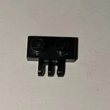 LEGO BLACK Hinge Plate 1x2 With 3 Fingers On Side Piece Part #2452 Vintage 1 x 2