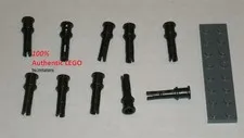 LEGO NEW Black Long Pin Friction and Bushing Attached (10x) 4140801 Brick 32054