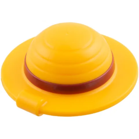 new LEGO One Piece Minifig Headgear - Straw Hat (no hair)