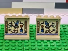 LEGO Panel 1x4x3 Tan 1998 Adventures Desert - 2ct