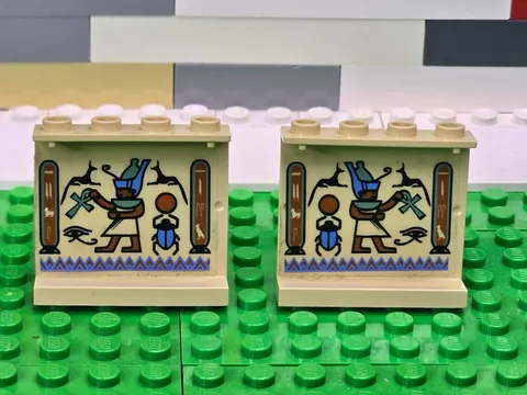 LEGO Panel 1x4x3 Tan 1998 Adventures Desert - 2ct