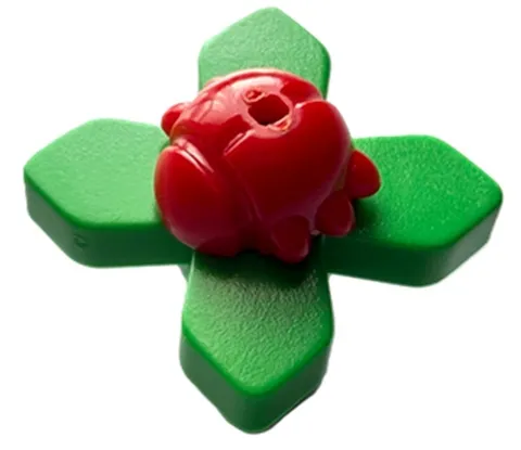 Lego NEW Red BEETLE / LADYBUG on Bright Green LEAF Plant Garden Patch Part D834