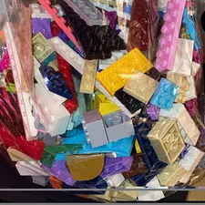 LEGO Bulk Lot Mixed Bricks Plates Tiles Parts Multicolor Bag 1 pound