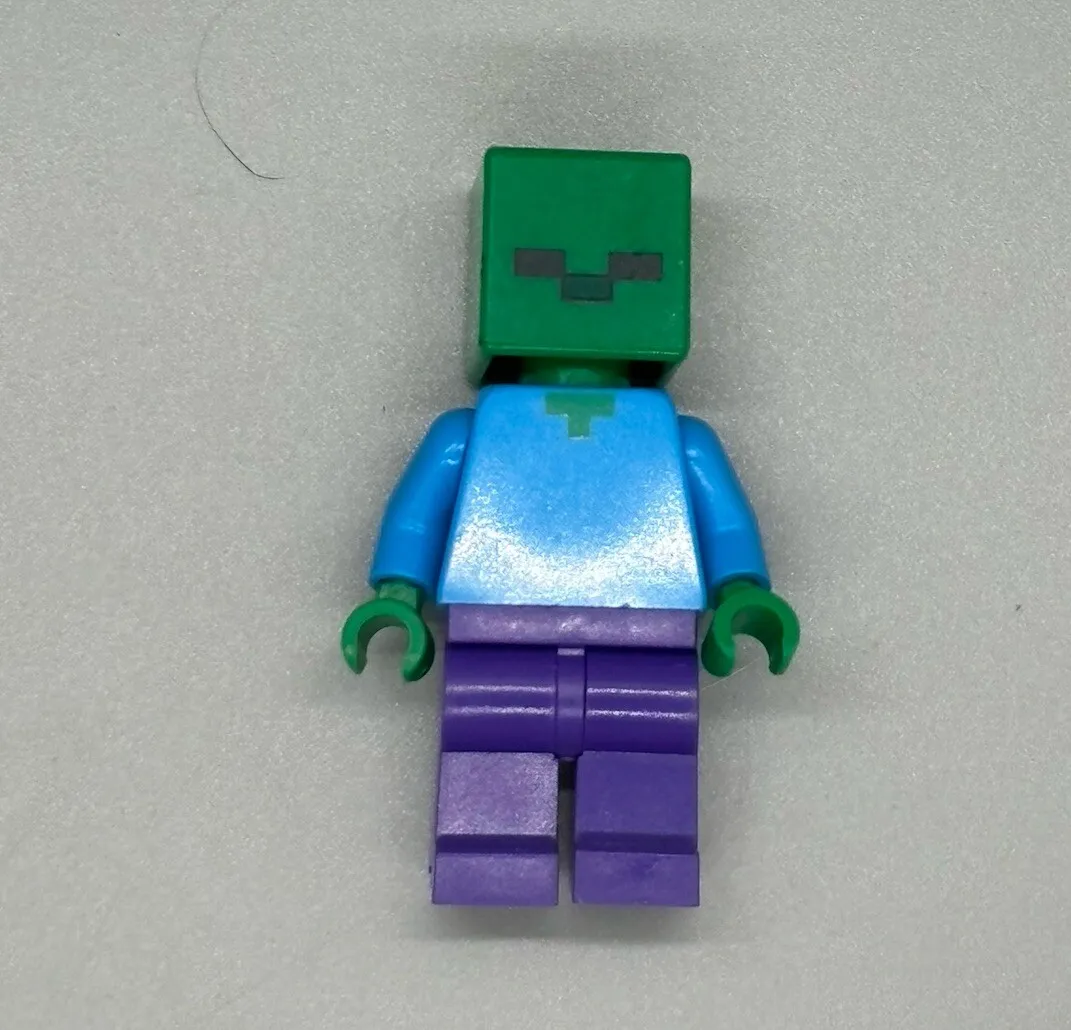 Lego Minecraft Zombie Minifigure - Army Against Steve Pre-owned Cool Replacement