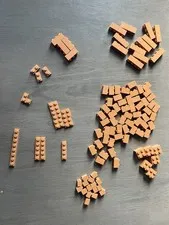 Lego Medium Nougat Bricks Plates Mixed Sizes Bulk Lot 105 pcs Used