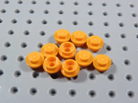 LEGO Lot of 10 Orange 1x1 Round Plates BA