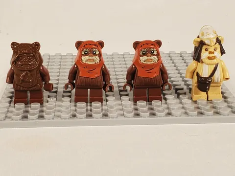 LEGO Star Wars Ewok Lot of 4 Wicket Logray sw0050 sw0338 sw1218