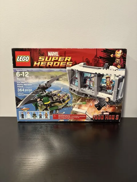 LEGO Marvel Super Heroes 76007 IronMan Malibu Mansion Attack Sealed Bag Complete